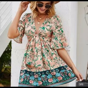 Casual Boho Peek a boo dress XL